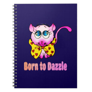 Carnet Joli Chat Rose - Né pour Éblouir l'Art