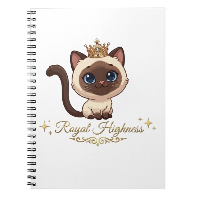 Carnet Joli chat siamois royal (Devant)