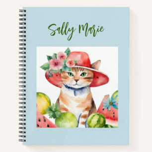 Carnet Joli chat tigré orange