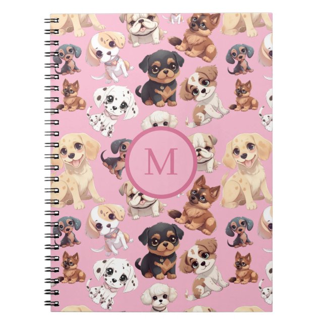 Carnet Joli Chien Chien Rosé (Devant)