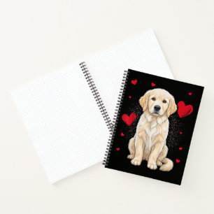 Carnet Joli chien retriever doré crème anglais