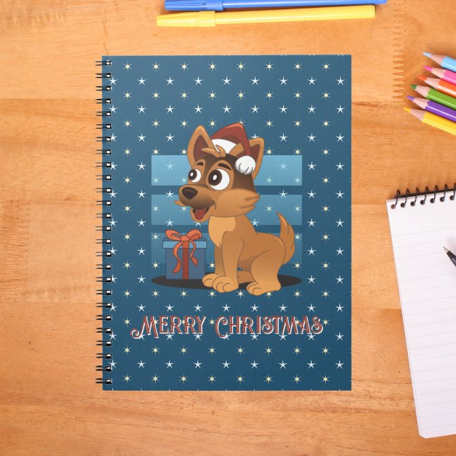 Carnet Joli chiot berger allemand Cartoon Starry subtiles (Créateur téléchargé)