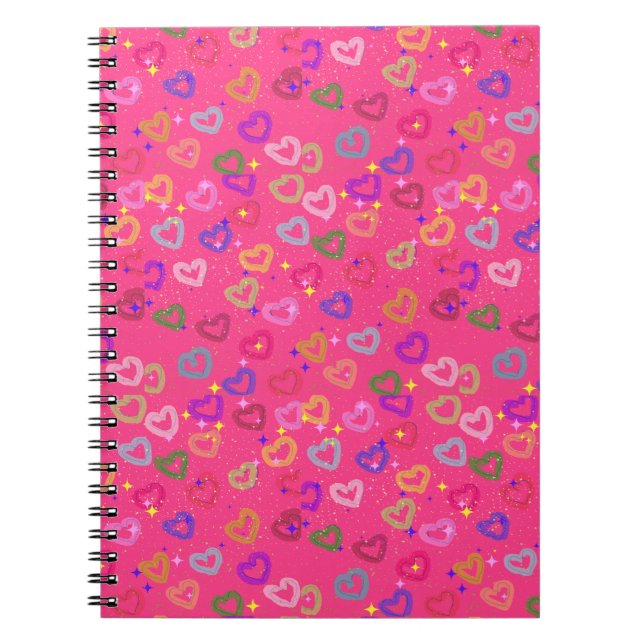 Carnet Joli cœur coloré  (Devant)