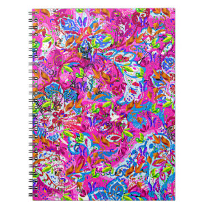 Carnet Joli coloré fantastique abstrait floral