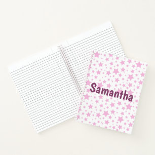 Carnet Joli design rose Star