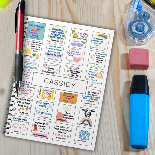 Carnet Joli écriture sainte verset de la bible pour enfan (Créateur téléchargé)