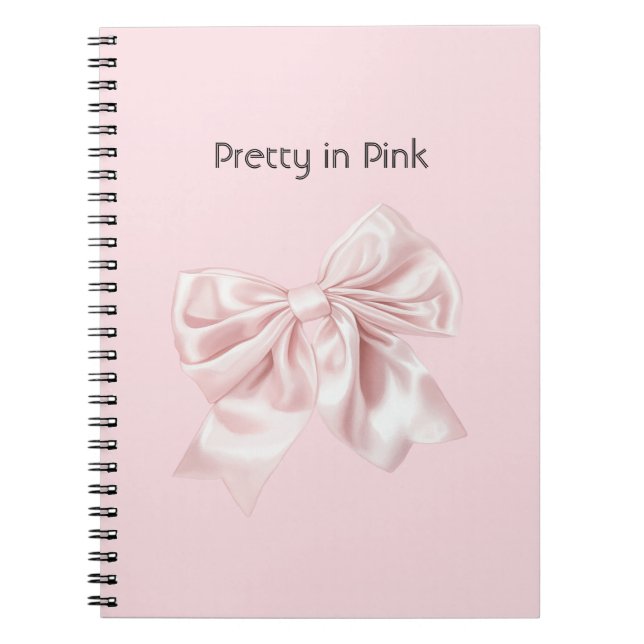 Carnet Joli en noeud rose (Devant)