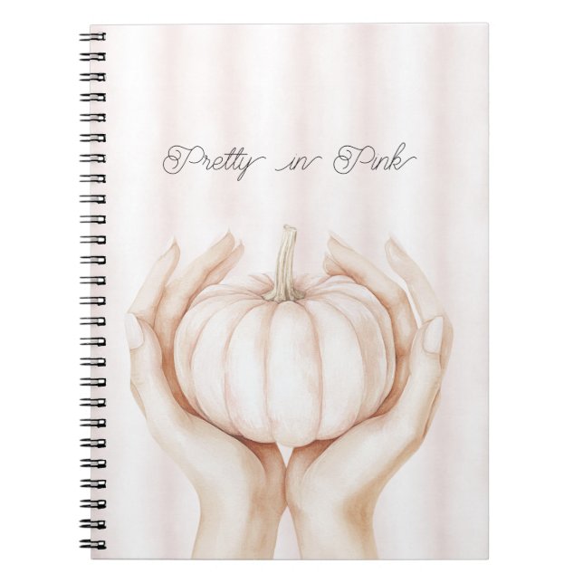 Carnet Joli en rose Citrouille dans les mains (Devant)
