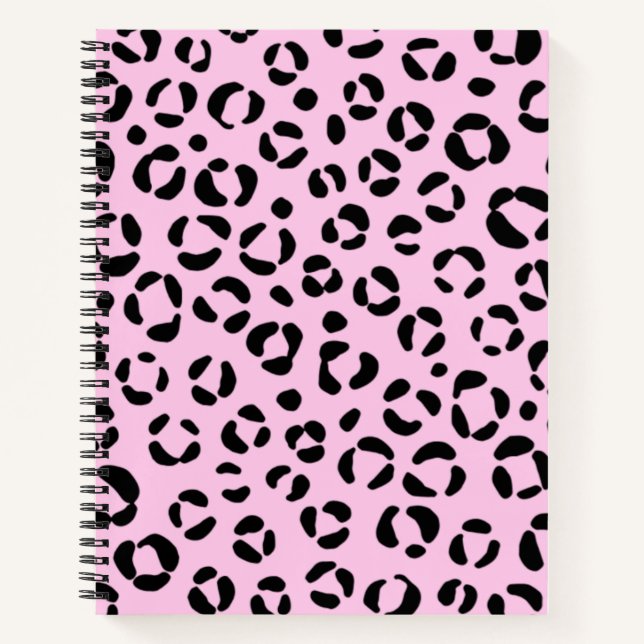 Carnet Joli en rose impression animale (Devant)
