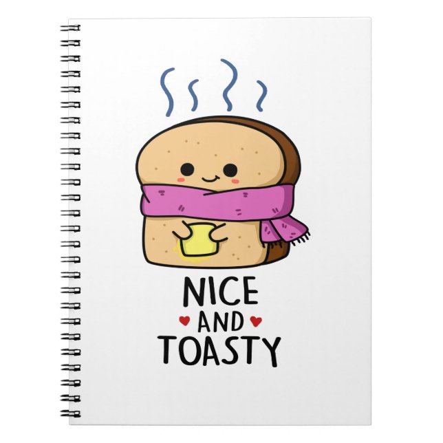 Carnet Joli Et Toasty Drôle de Toast Beurre Jeu de Mots (Devant)