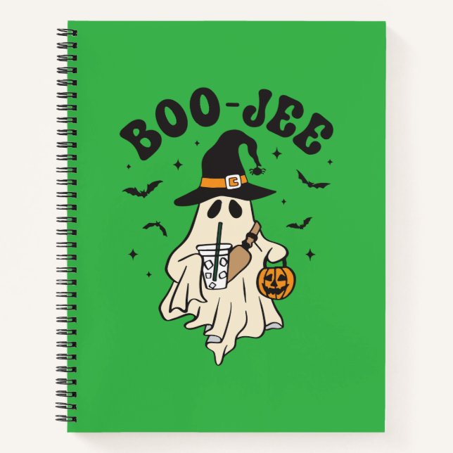 Carnet Joli fantôme boo avec café glacé (Devant)