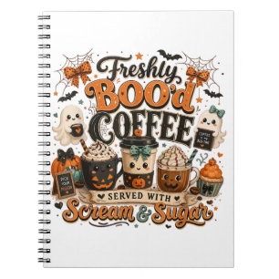 Carnet Joli Fantôme Ensorcelant Amateur de Café Halloween