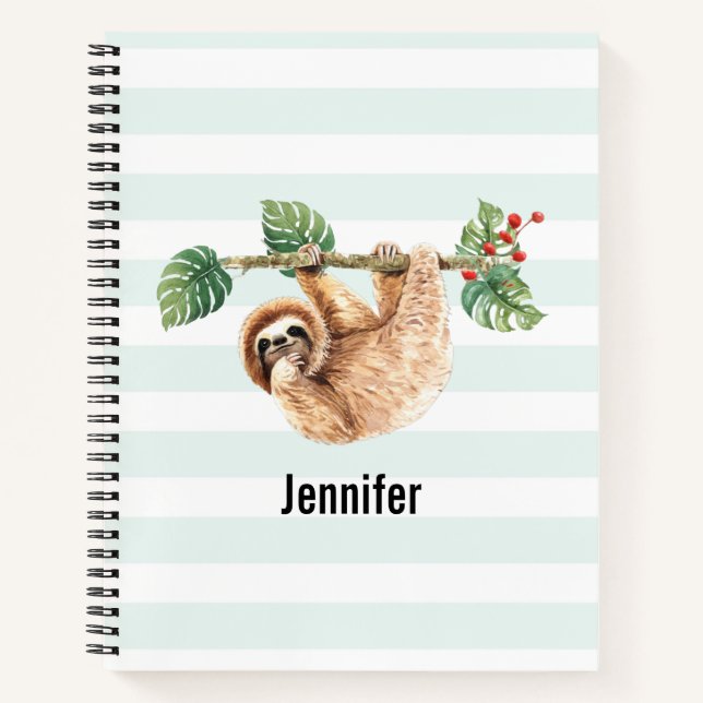 Carnet Joli fentes accroché à l'aquarelle vers le bas (Devant)