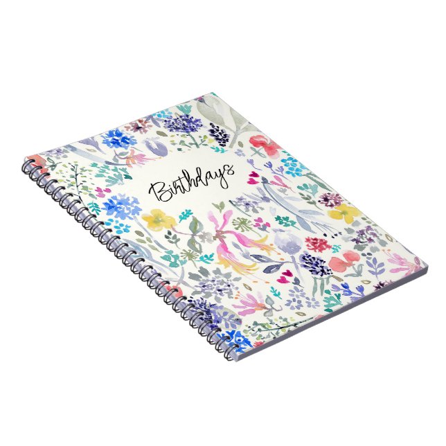 Carnet Joli floral peint (Côté Droit)