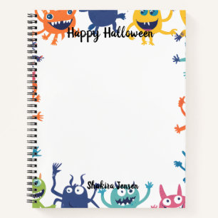 Carnet Joli Halloween avec de jolies monstres colorés