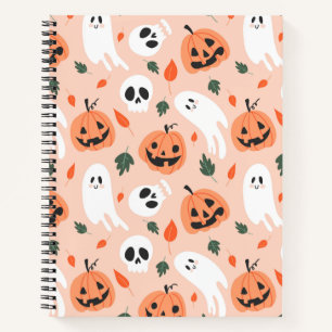 Carnet Joli Jack-O-Lanterne et Motif fantôme