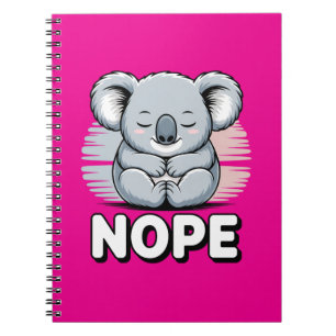 Carnet Joli koala endormi “Non” Dessin animé drôle