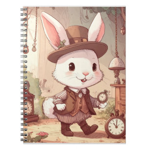 Carnet Joli Lapin Blanc Merveilleux Monde Fantaisiste Gar