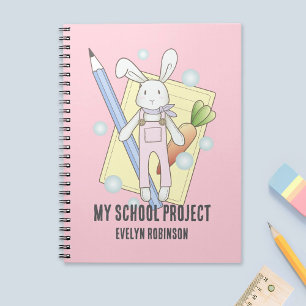 Carnet Joli Lapin en Peluche pour Enfants à l'École