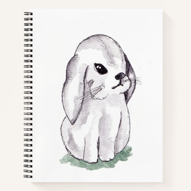 Carnet Joli lapin lapin lapin d'aquarelle (Devant)