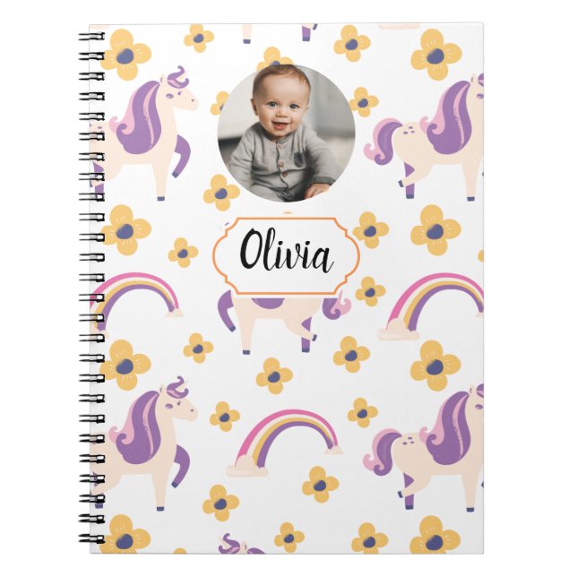 Carnet Joli Licorne  Rentree Scolaire (Devant)