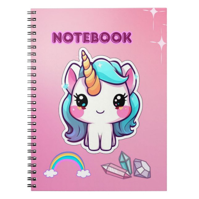Carnet Joli Licorne Violette Mignon (Devant)