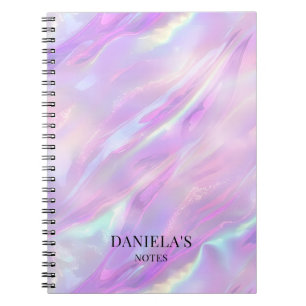 Carnet Joli Marbre Iridescent Violet Personnalisé Cool Fi