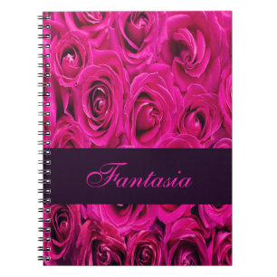 Carnet Joli monogramme rose roses