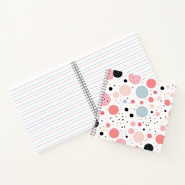 Carnet Joli motif à pois blanc (Intérieur)