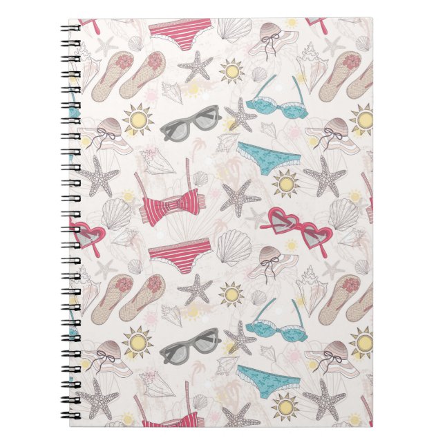Carnet Joli Motif Abstrait d'été (Devant)