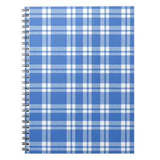 Carnet Joli motif carreaux bleu gingham rétro
