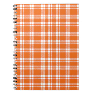 Carnet Joli motif carreaux gingham orange rétro