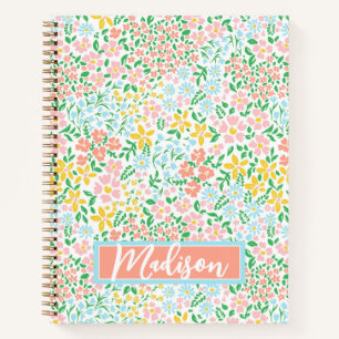 Carnet Joli Motif coloré Pastel Garden Flower