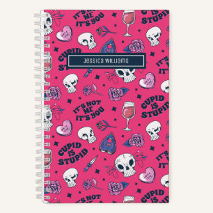 Carnet Joli motif de doodle pour la Saint-Valentin en ros