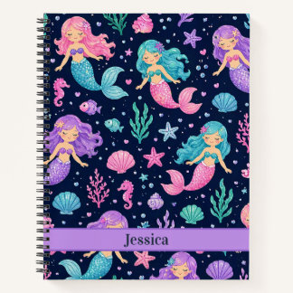 Carnet Joli motif de sirène