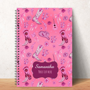 Carnet Joli motif esthétique de fille de campagne coquett