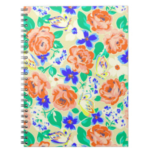 Carnet Joli motif floral coloré