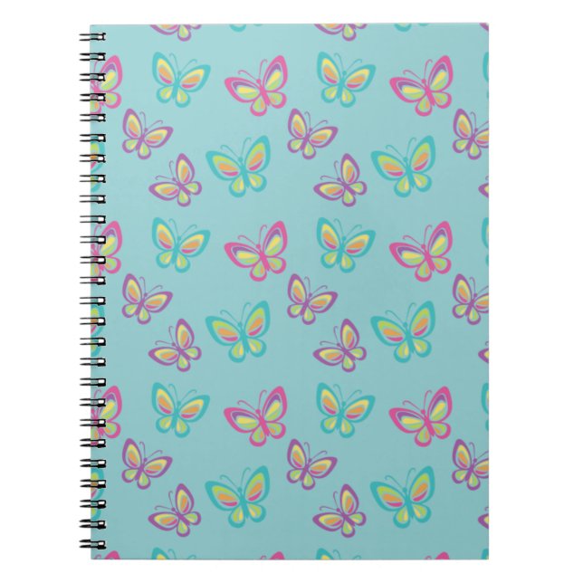 Carnet Joli motif papillon bleu (Devant)