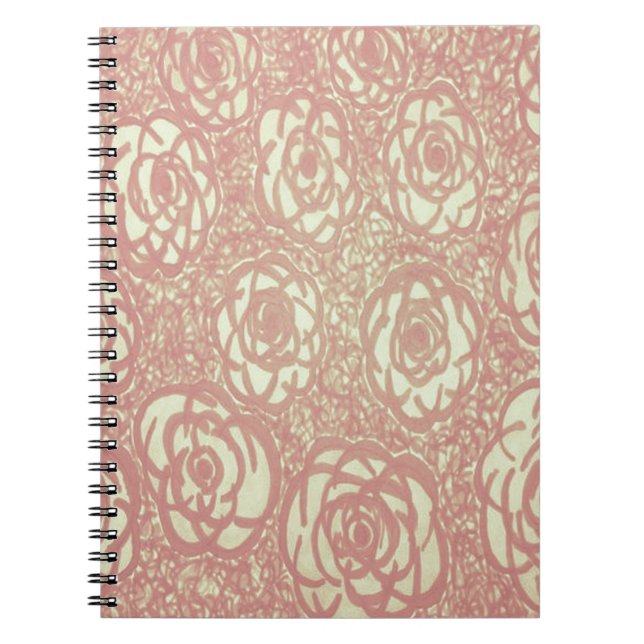 Carnet Joli Motif rose (Devant)