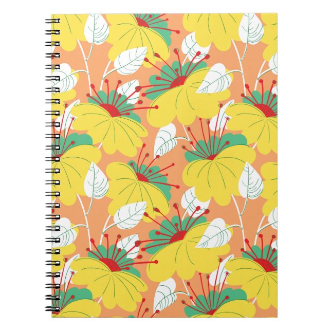 Carnet Joli motif sans couture florale. Arrière - plan av (Devant)