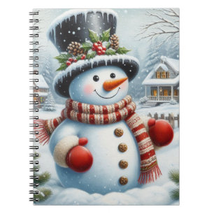 Carnet Joli, Noël vintage/fantaisiste/bonhomme de neige d