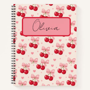 Carnet Joli nœud rose Cerise Coquette Rentrée scolaire 20