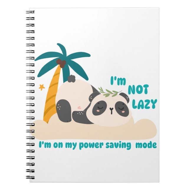 Carnet Joli panda paresseux (Devant)