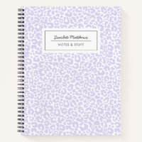 Joli Pastel Empreinte de léopard Motif pourpre