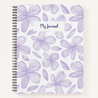 Carnet Joli Pastel Floral Violet Monogramme