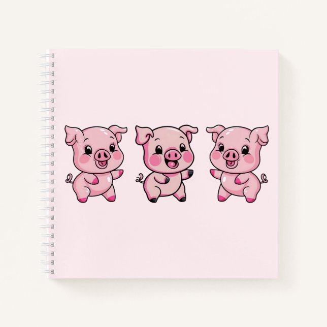 Carnet Joli petit bébé cochon (Devant)