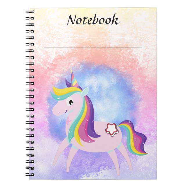 Carnet Joli petit licorne  (Devant)