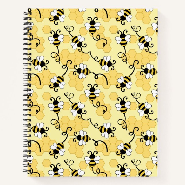 Carnet Joli petit motif abeilles (Devant)