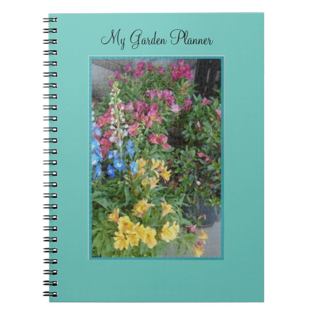 Carnet Joli planificateur de jardin fleuri (Devant)