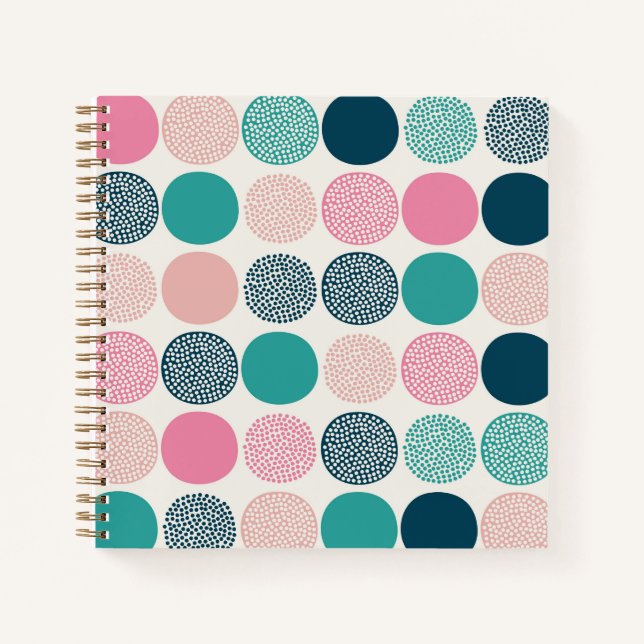 Carnet Joli Pois de couleur (Devant)